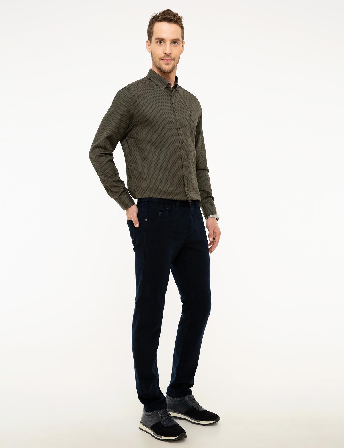 Lacivert Slim Fit Chino Pantolon - 50213635034