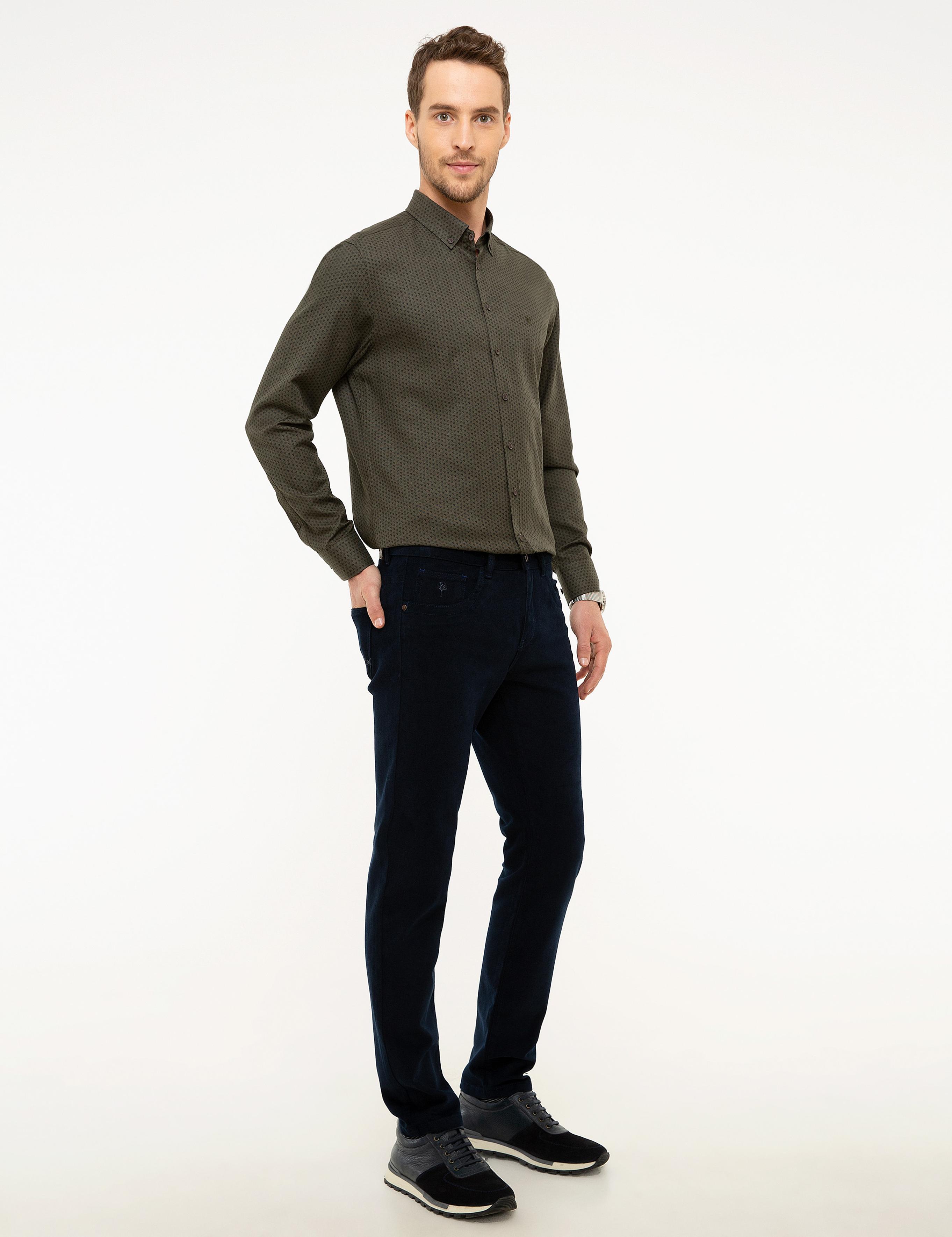 Lacivert Slim Fit Chino Pantolon
