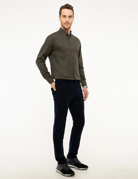Lacivert Slim Fit Chino Pantolon - 50213635034