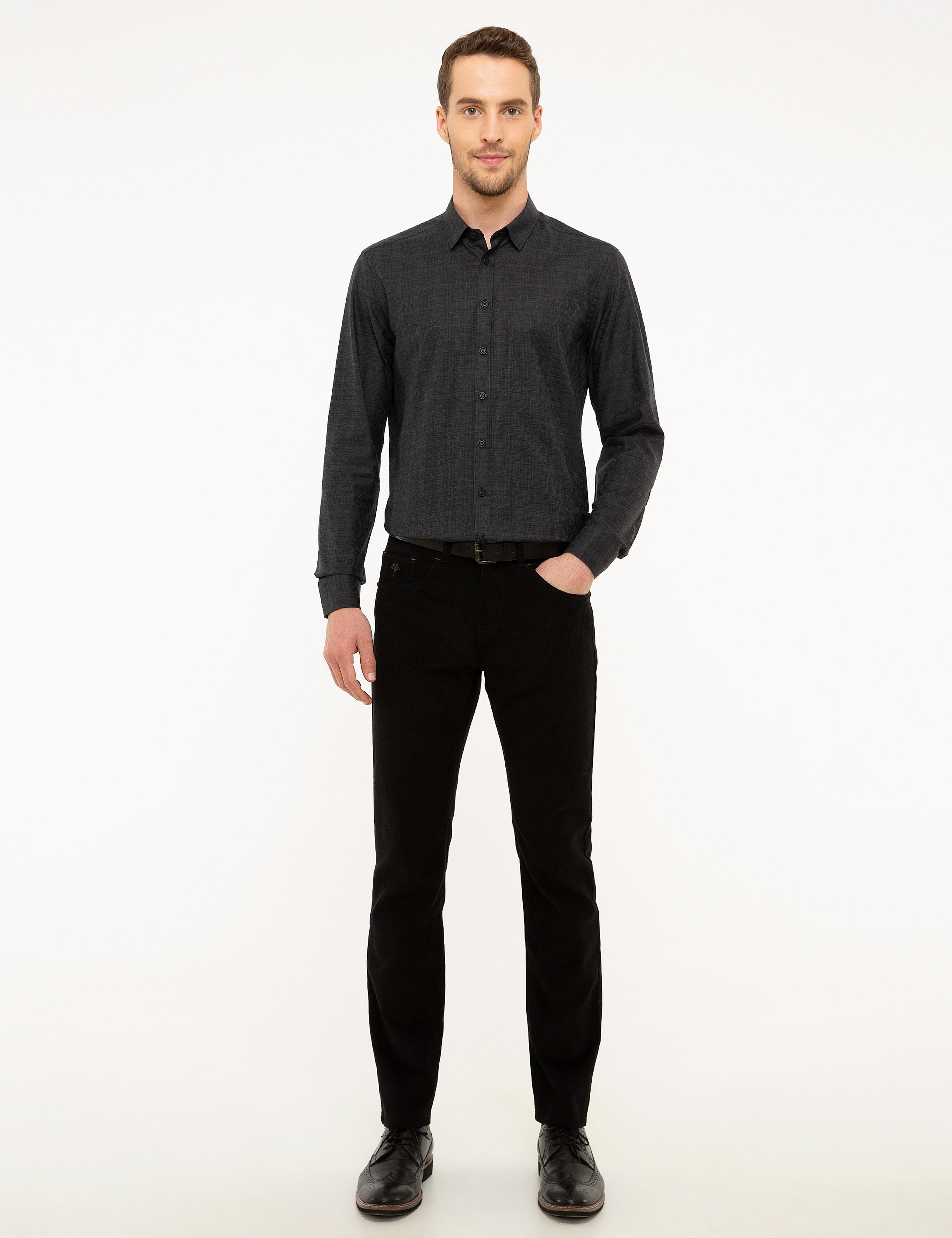 Siyah Slim Fit Chino Pantolon