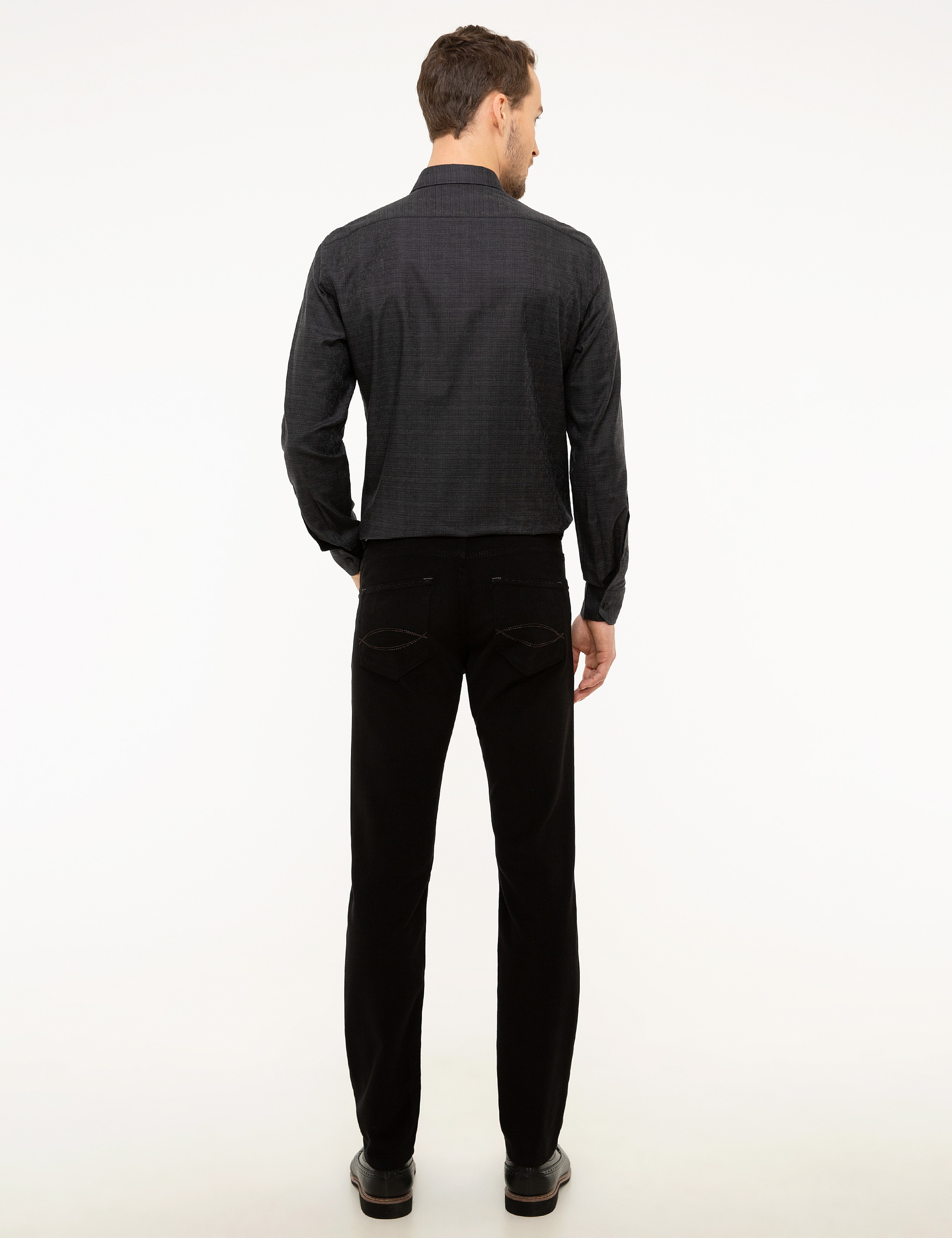 Siyah Slim Fit Chino Pantolon