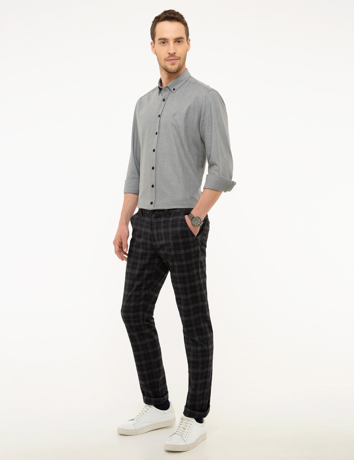Lacivert Slim Fit Kanvas Pantolon - 50208950013