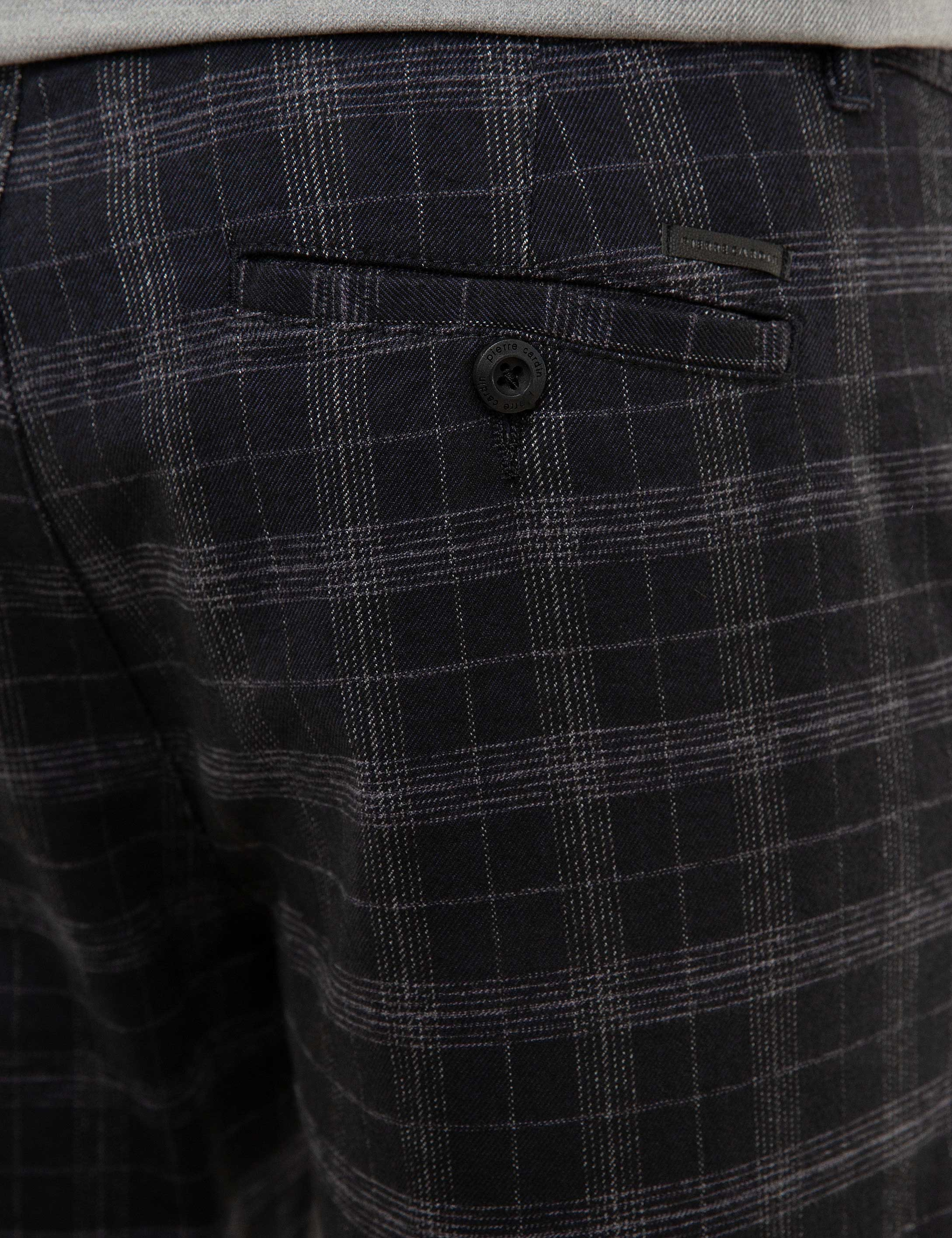 Lacivert Slim Fit Kanvas Pantolon