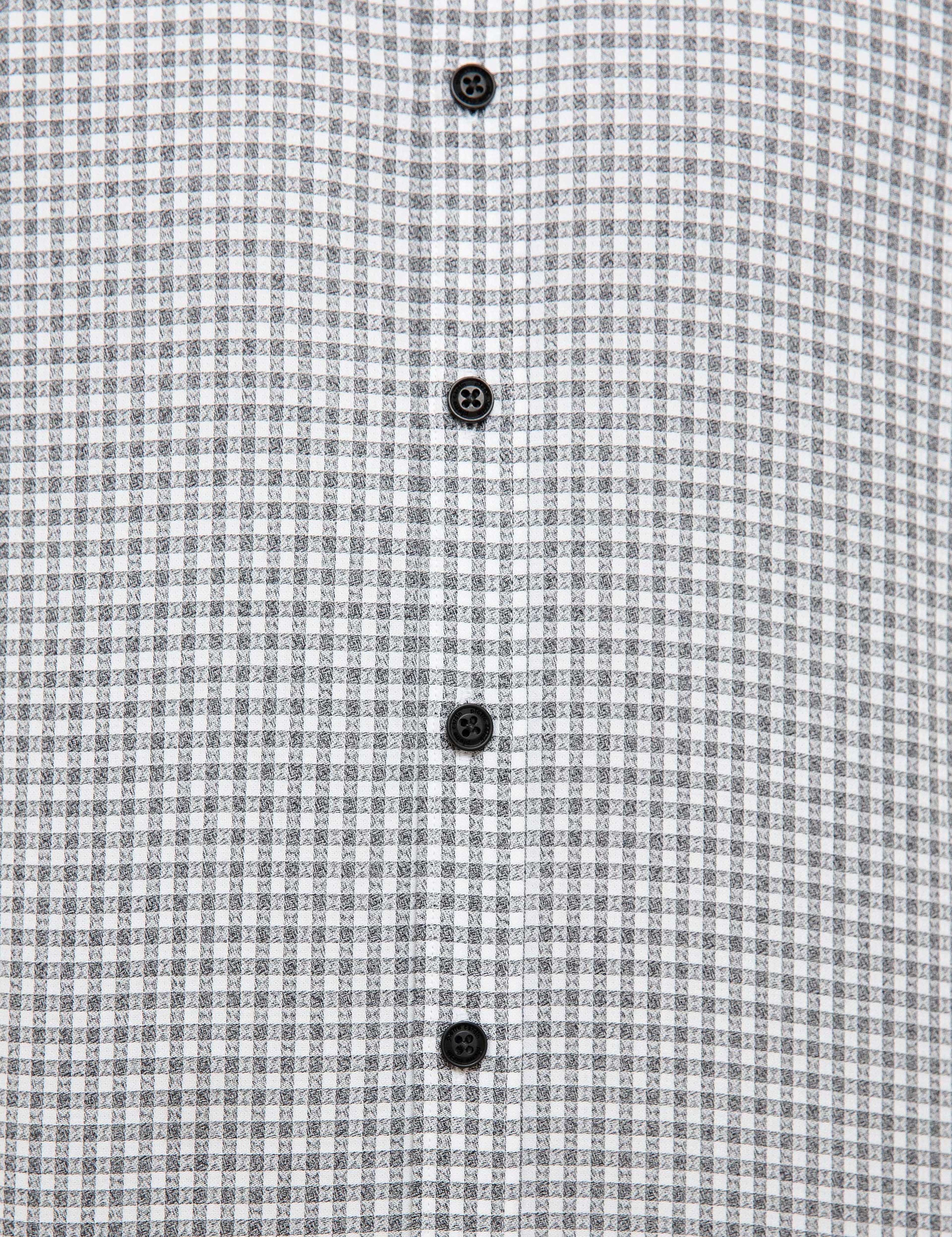 Gri Slim Fit Gömlek - Image 5