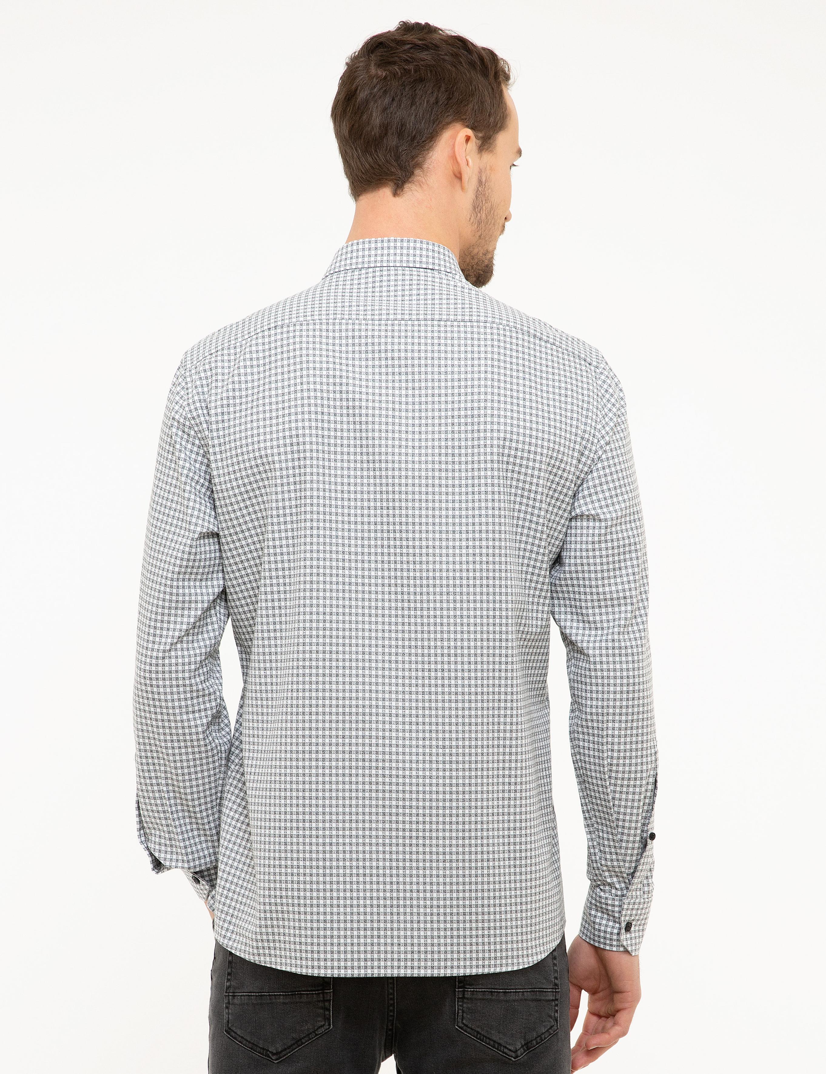 Gri Slim Fit Gömlek