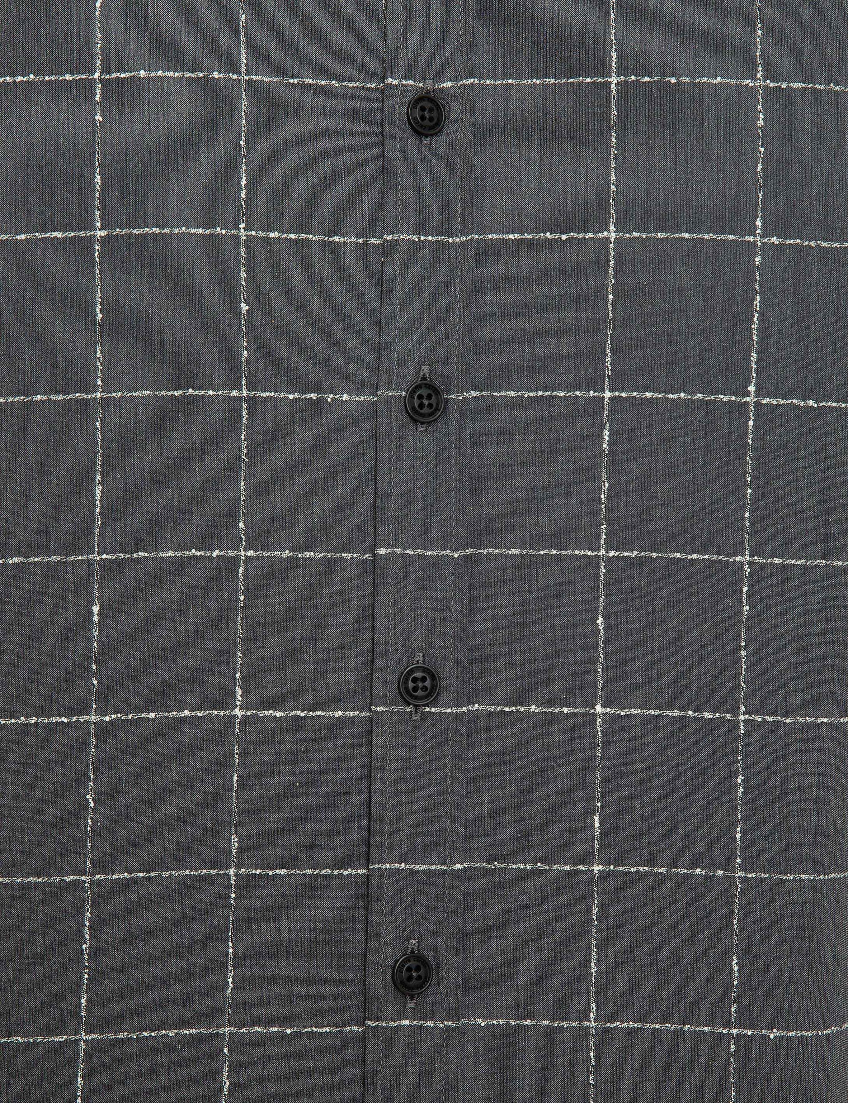 Antrasit Slim Fit Uzun Kollu Gömlek