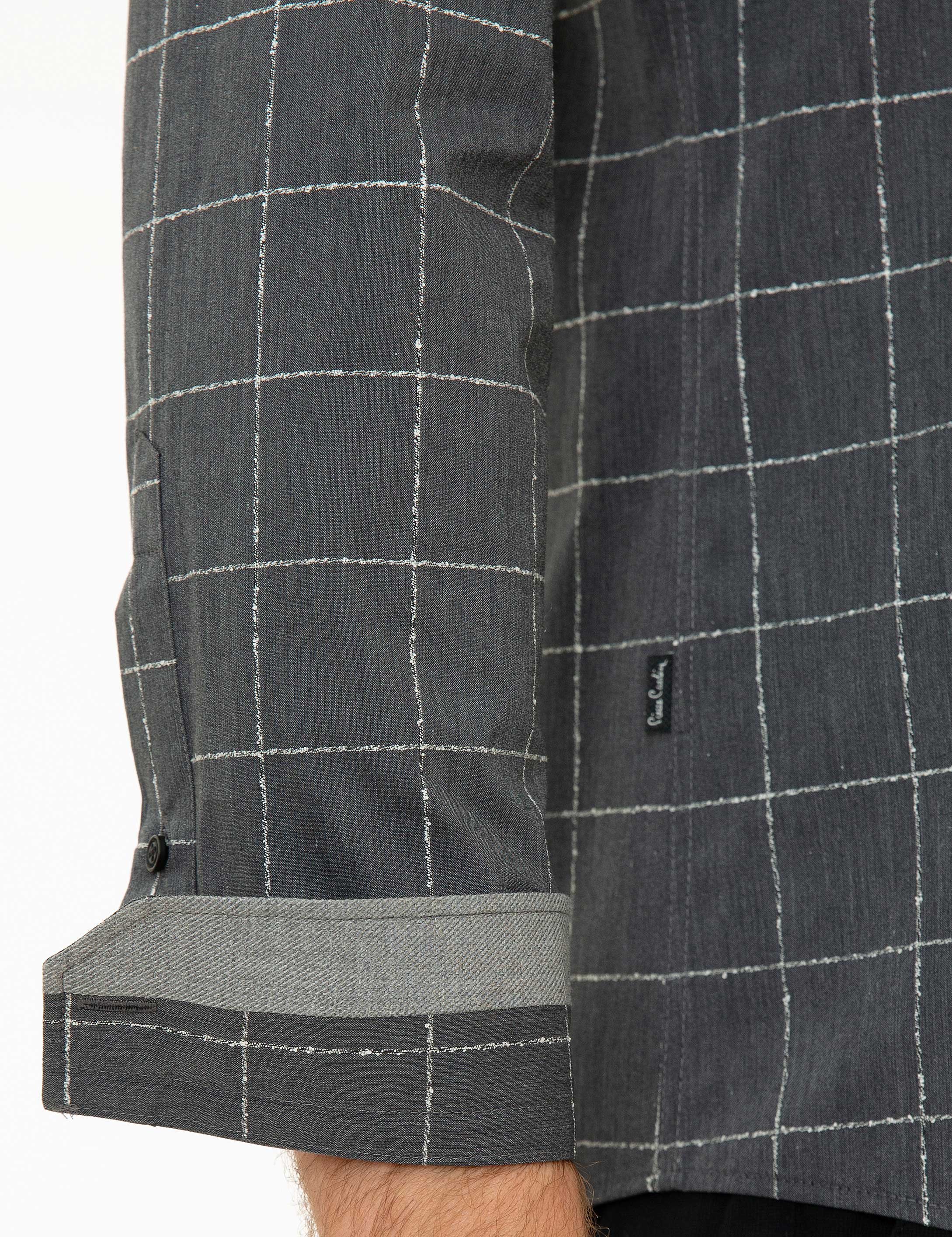 Antrasit Slim Fit Uzun Kollu Gömlek