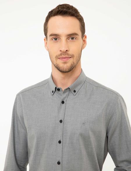 Gri Regular Fit Uzun Kollu Gömlek - 50209328010