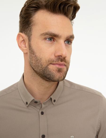 Bej Slim Fit Gömlek - 50209610013