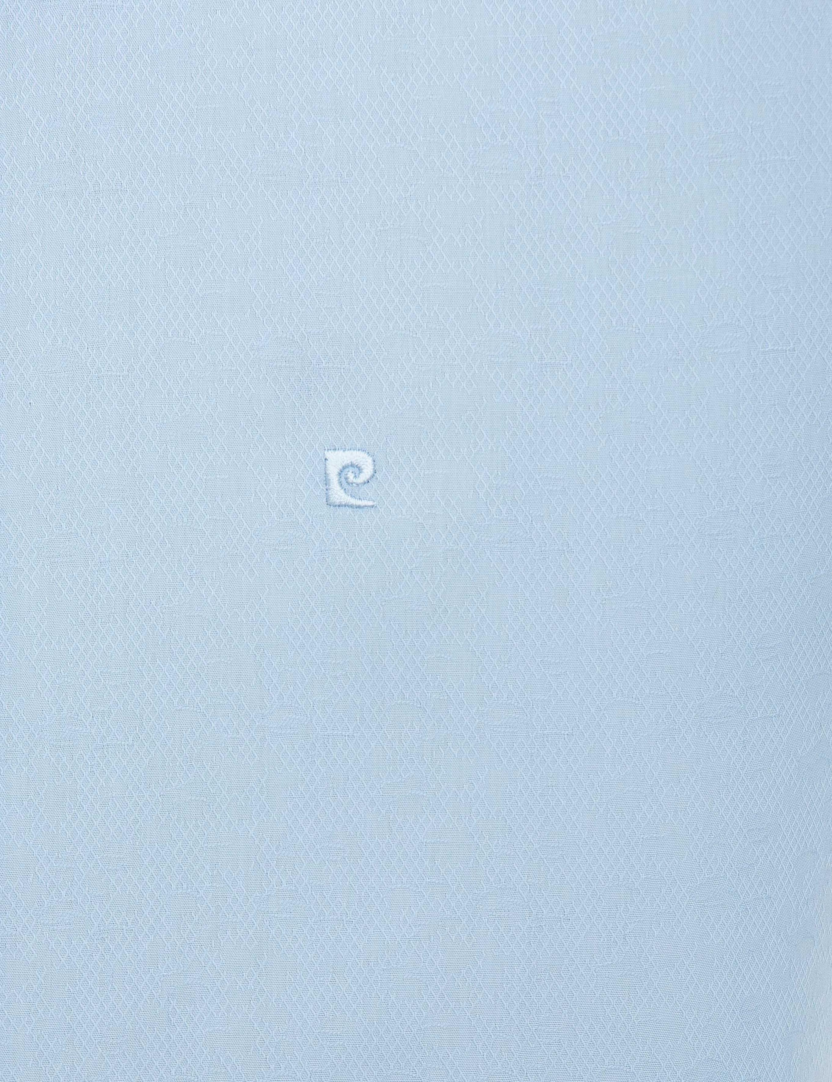 Açık Mavi Slim Fit Armürlü Gömlek