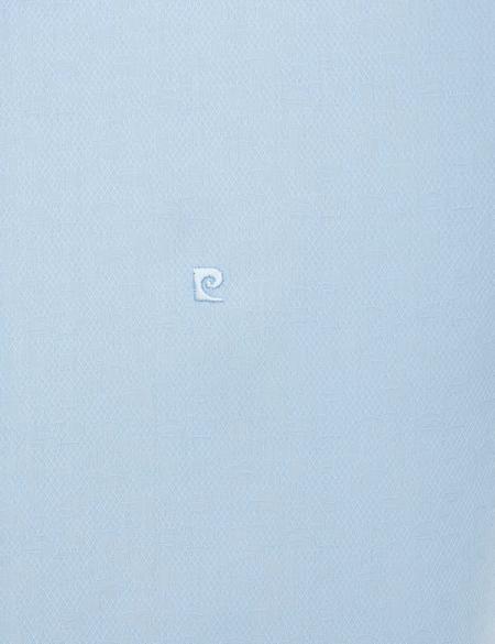 Açık Mavi Slim Fit Armürlü Gömlek - 50209661013