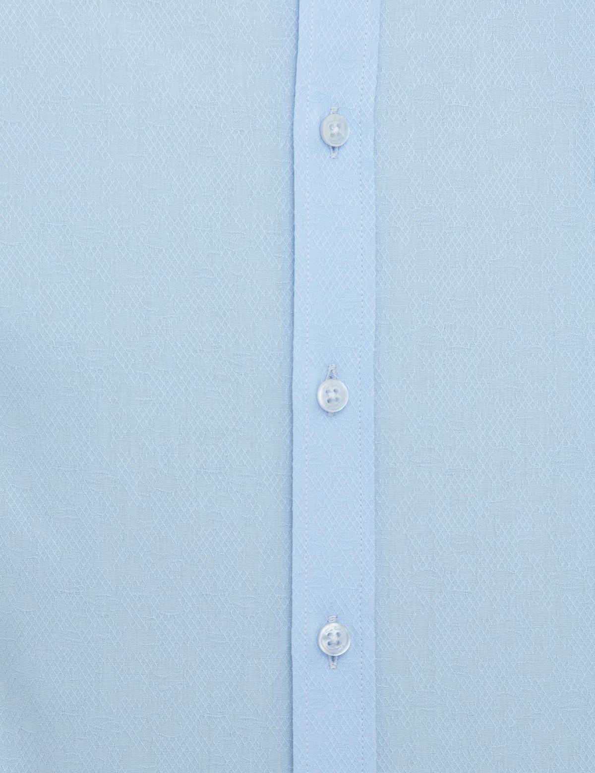 Açık Mavi Slim Fit Armürlü Gömlek - 50209661013