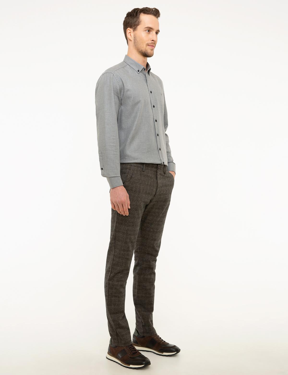 Kahverengi Slim Fit Chino Pantolon - 50209788032