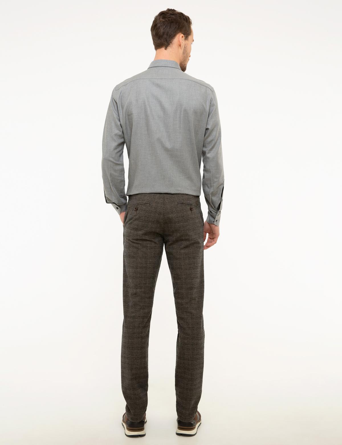 Kahverengi Slim Fit Chino Pantolon - 50209788032