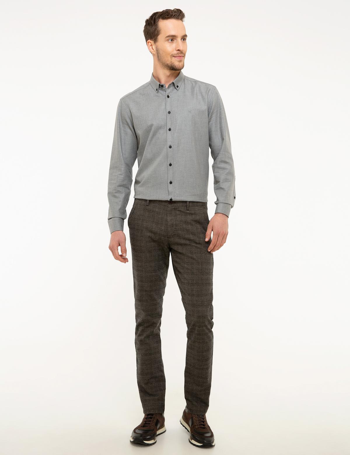 Kahverengi Slim Fit Chino Pantolon