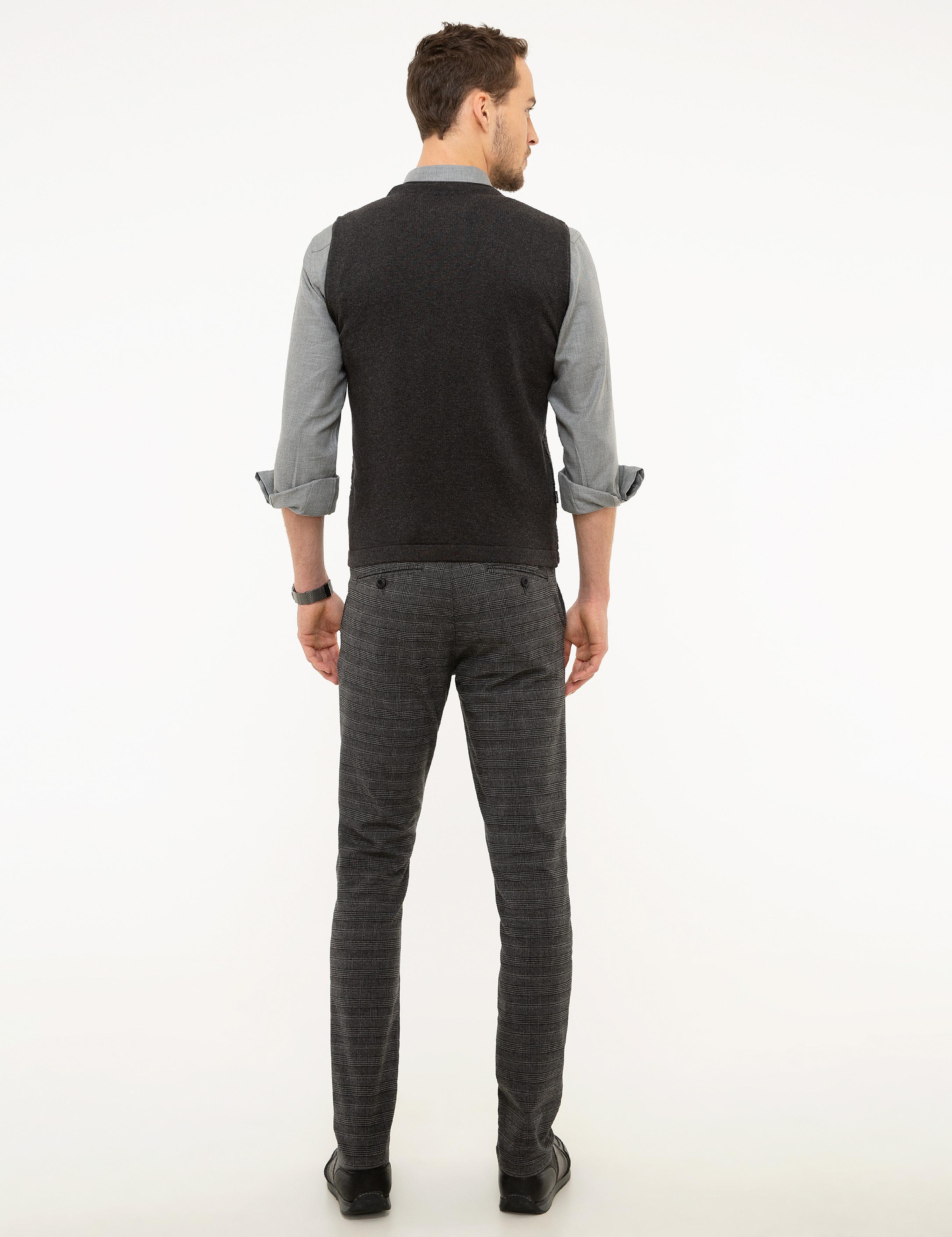 Gri Slim Fit Chino Pantolon