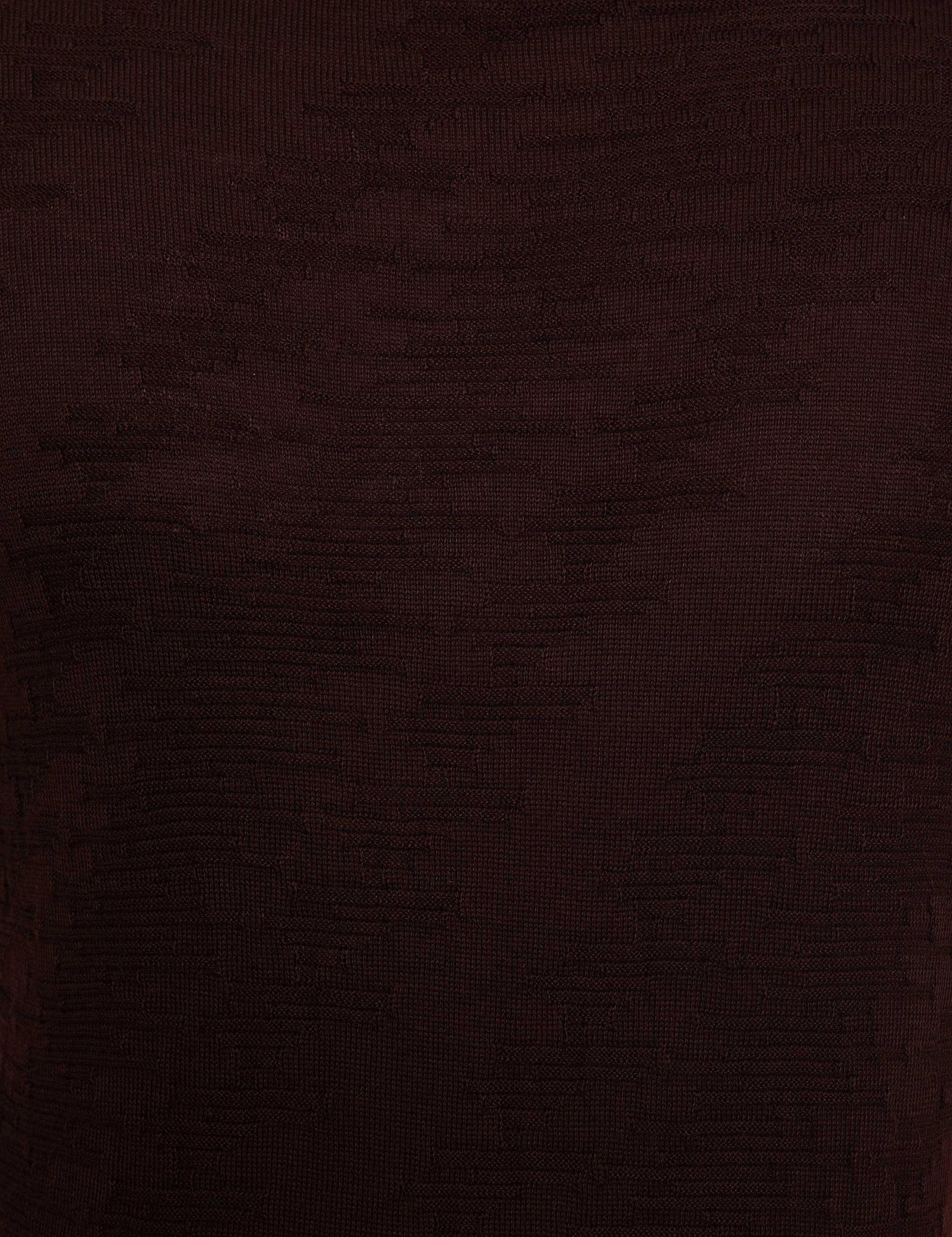 Bordo Slim Fit Bisiklet Yaka Triko Kazak