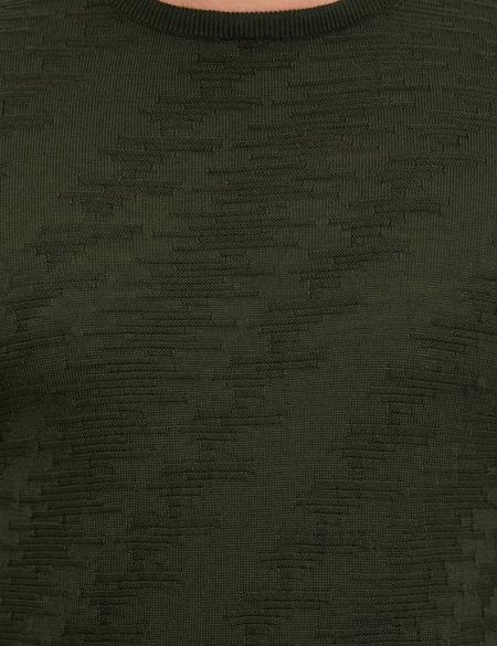 Koyu Yeşil Slim Fit Kazak - 50209911055