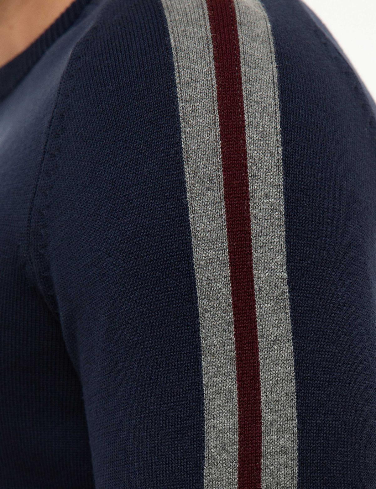 Koyu Lacivert Slim Fit Triko Kazak - 50209922064