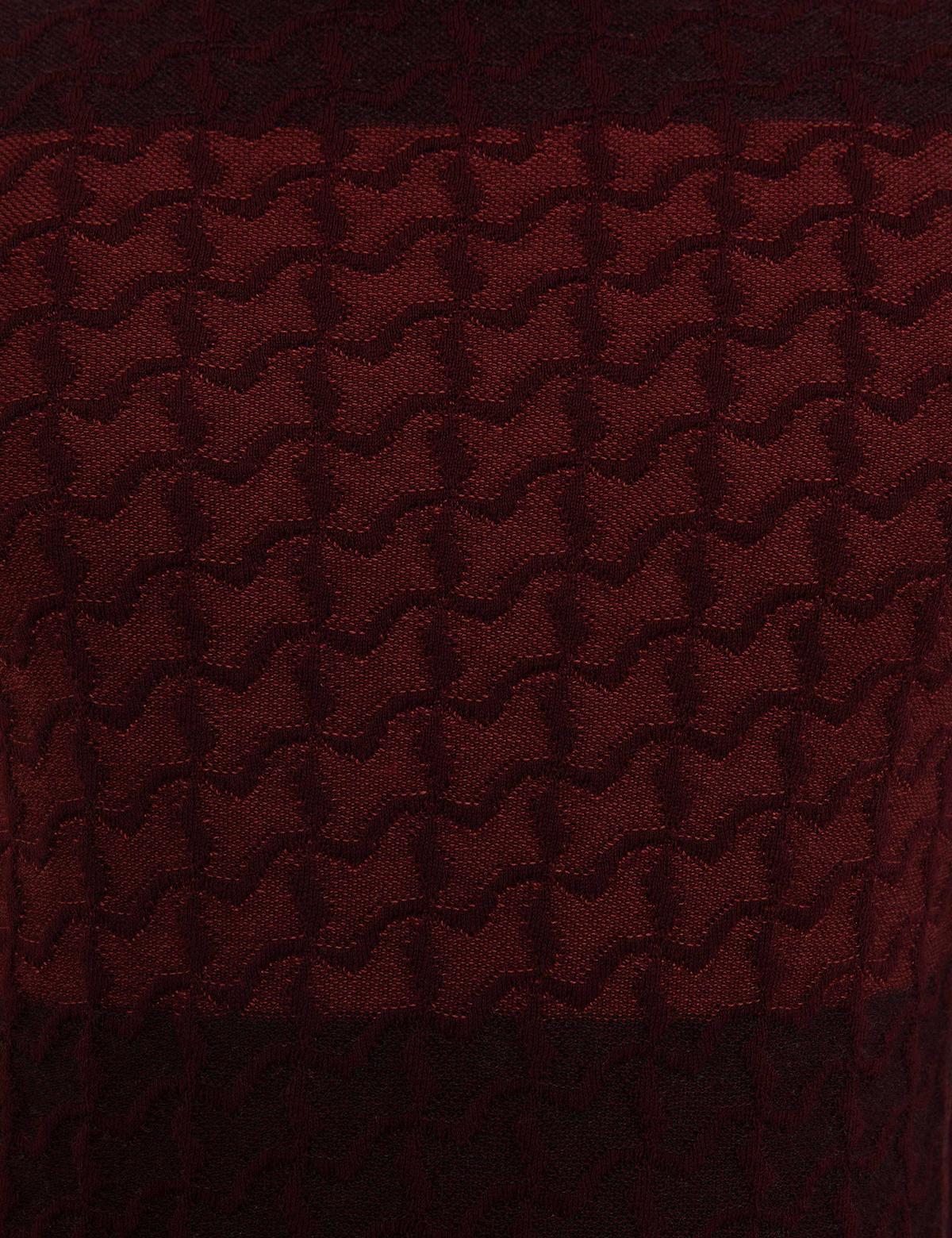 Bordo Slim Fit Bisiklet Yaka Triko Kazak - 50209941004