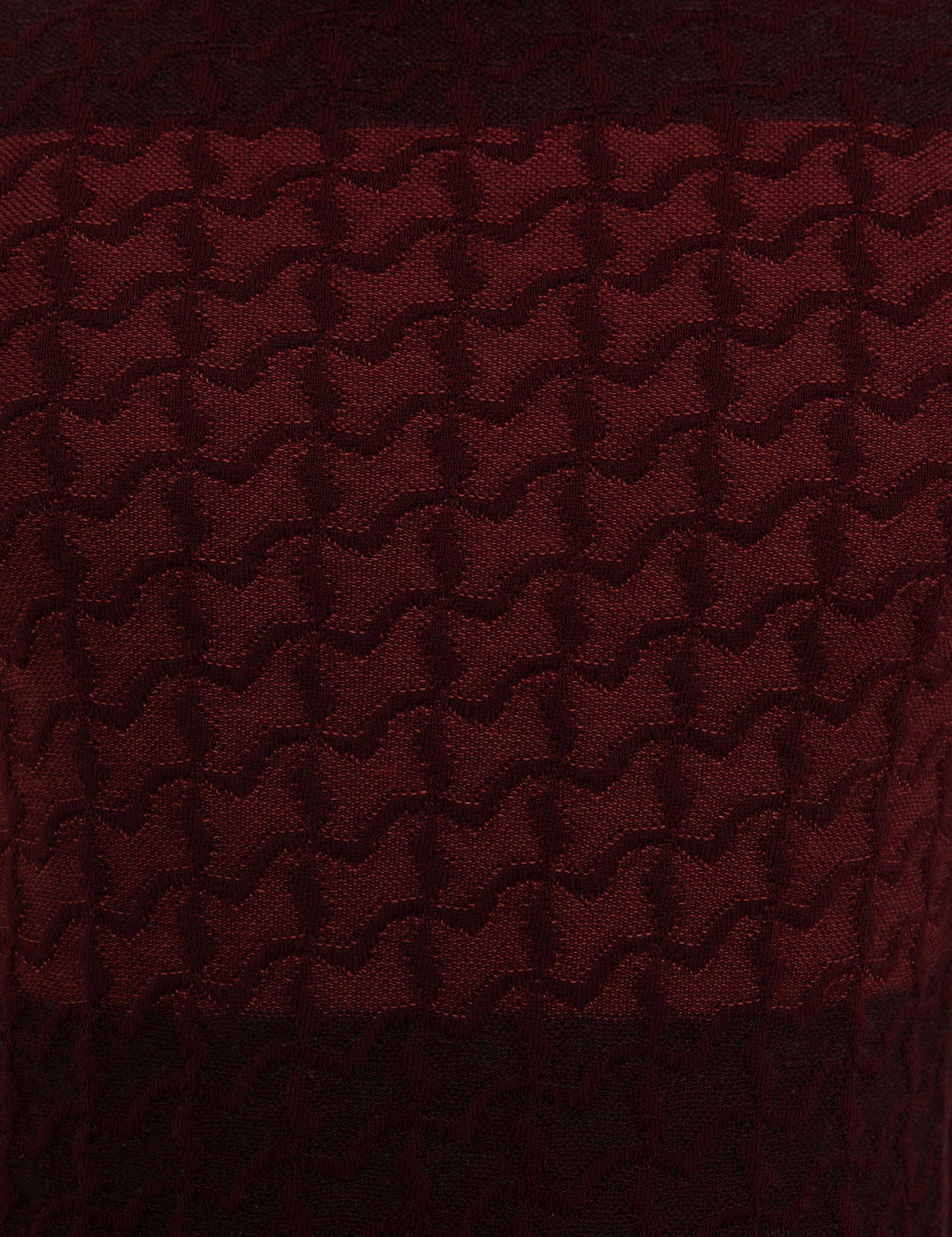 Bordo Slim Fit Bisiklet Yaka Triko Kazak