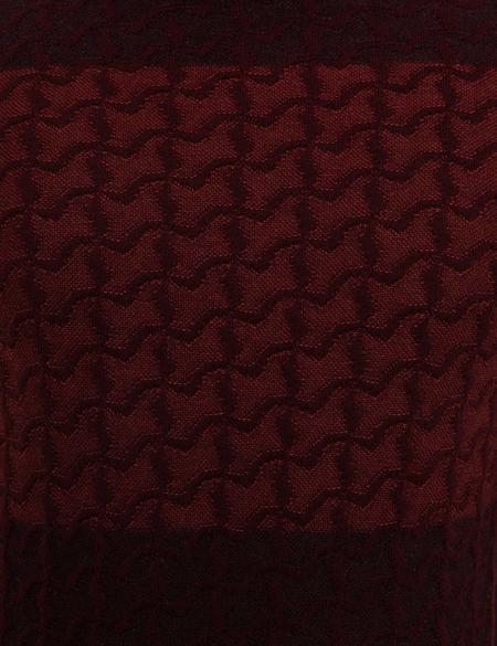 Bordo Slim Fit Bisiklet Yaka Triko Kazak - 50209941004