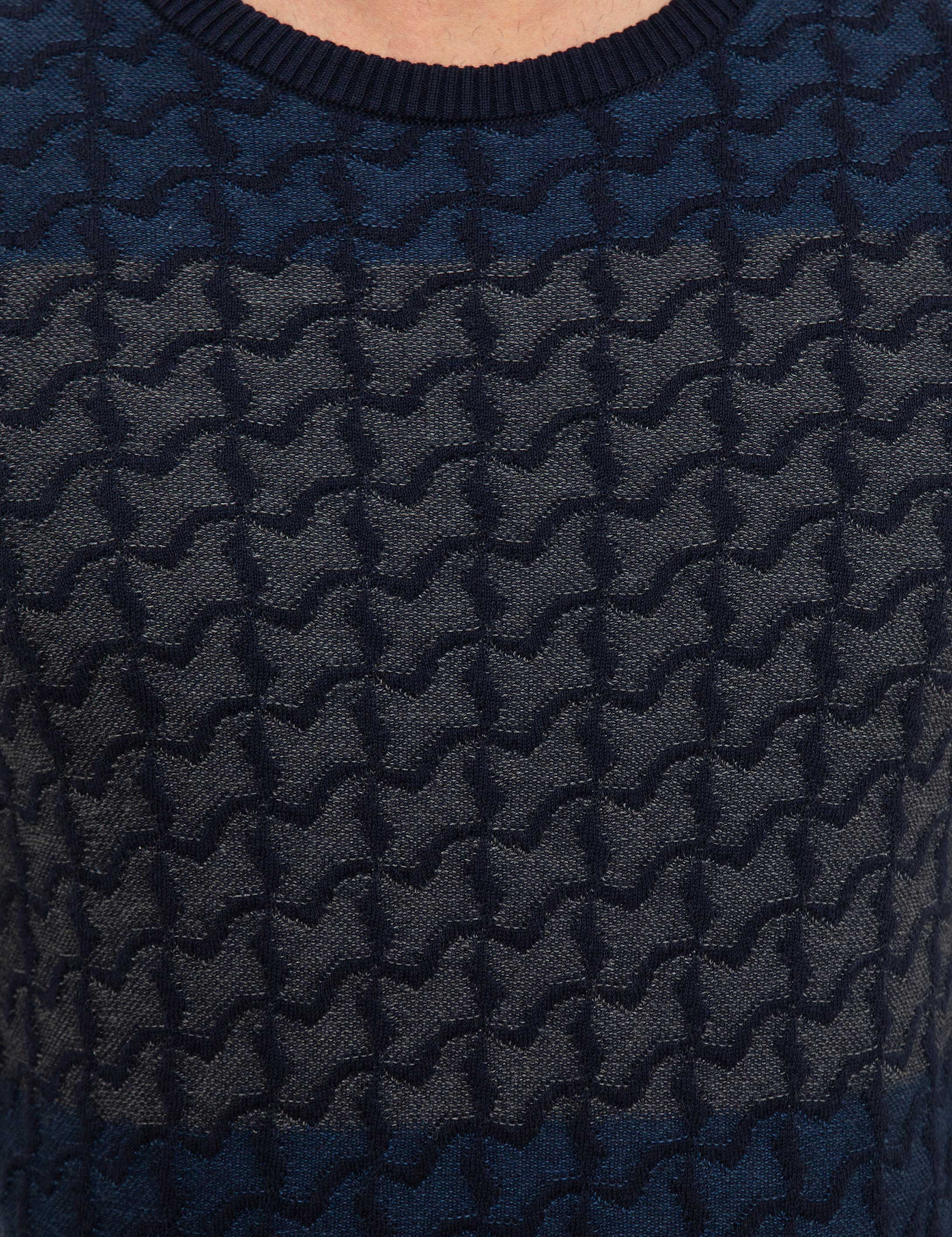 Koyu Lacivert Slim Fit Triko Kazak - Image 6