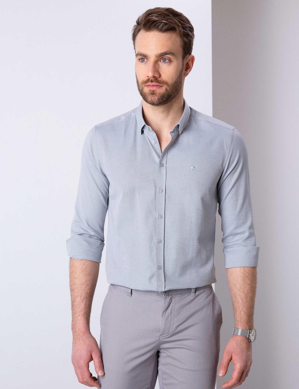 Gri Slim Fit Gömlek - 50210019020