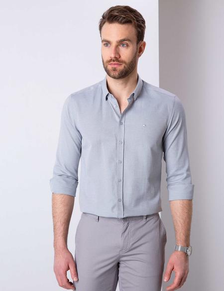 Gri Slim Fit Gömlek - 50210019020