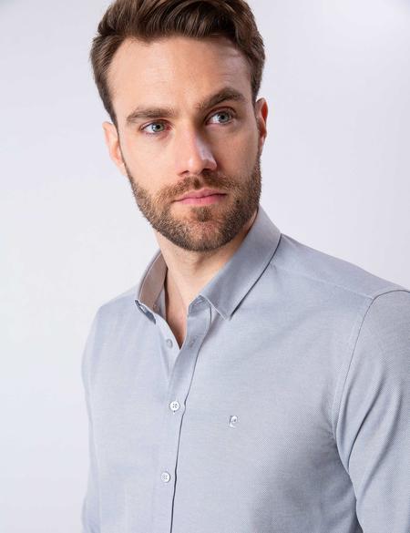 Gri Slim Fit Gömlek - 50210019020