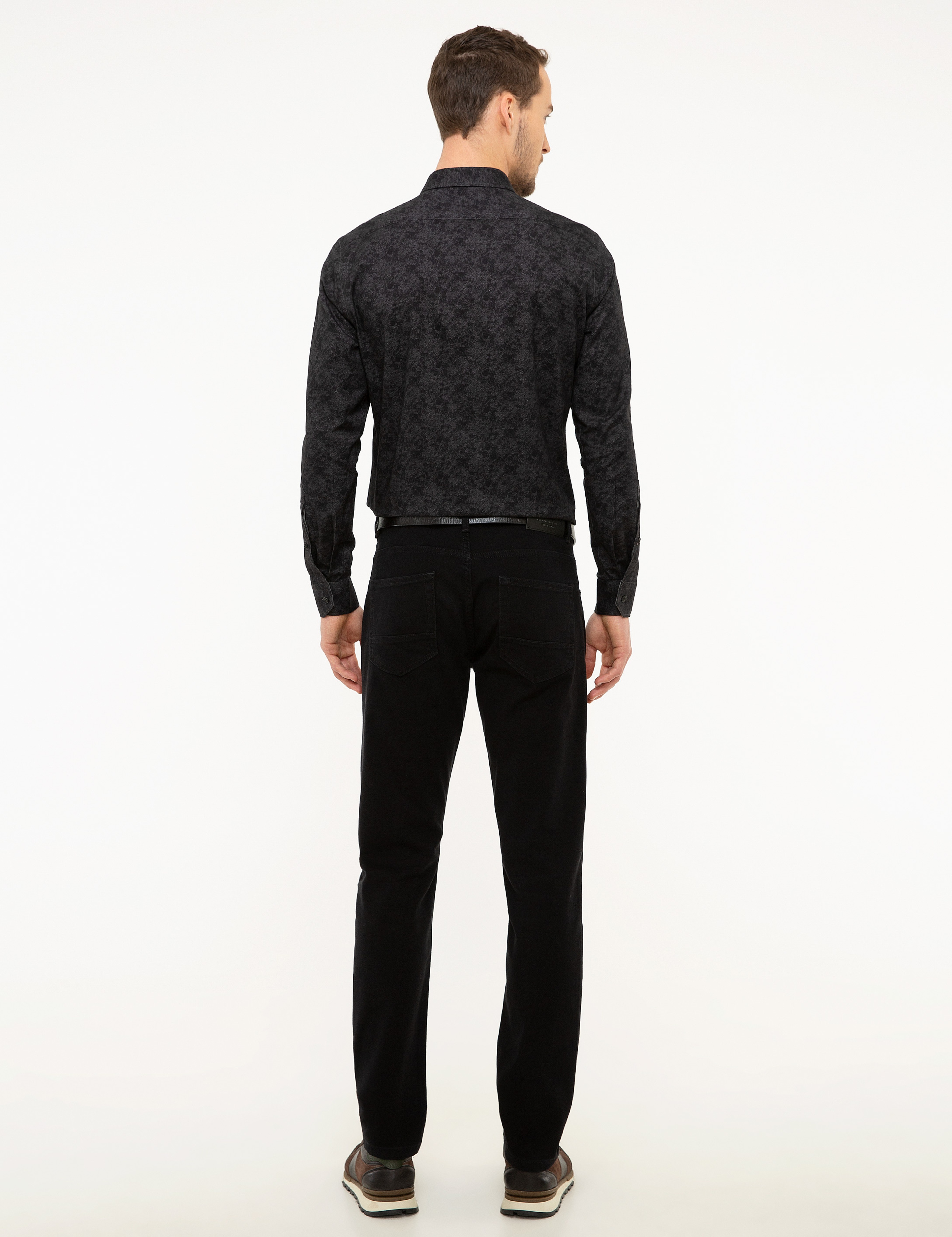 Siyah Slim Fit Jean Pantolon - Image 3