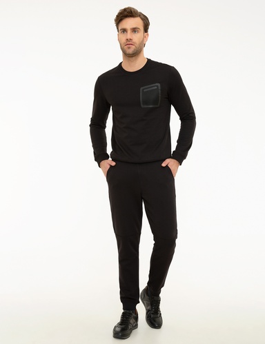 Siyah Slim Fit Eşofman Altı