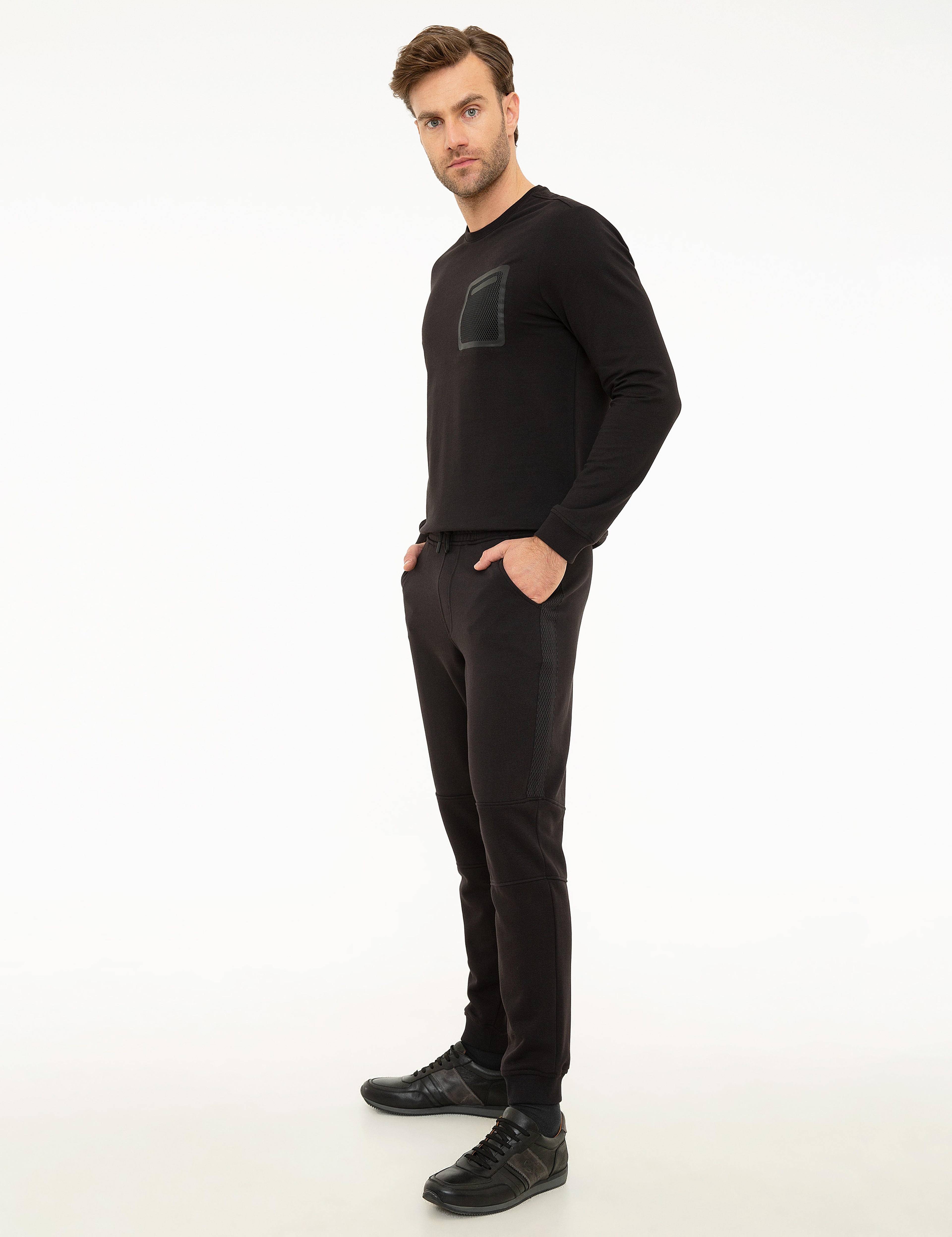 Siyah Slim Fit Eşofman Altı
