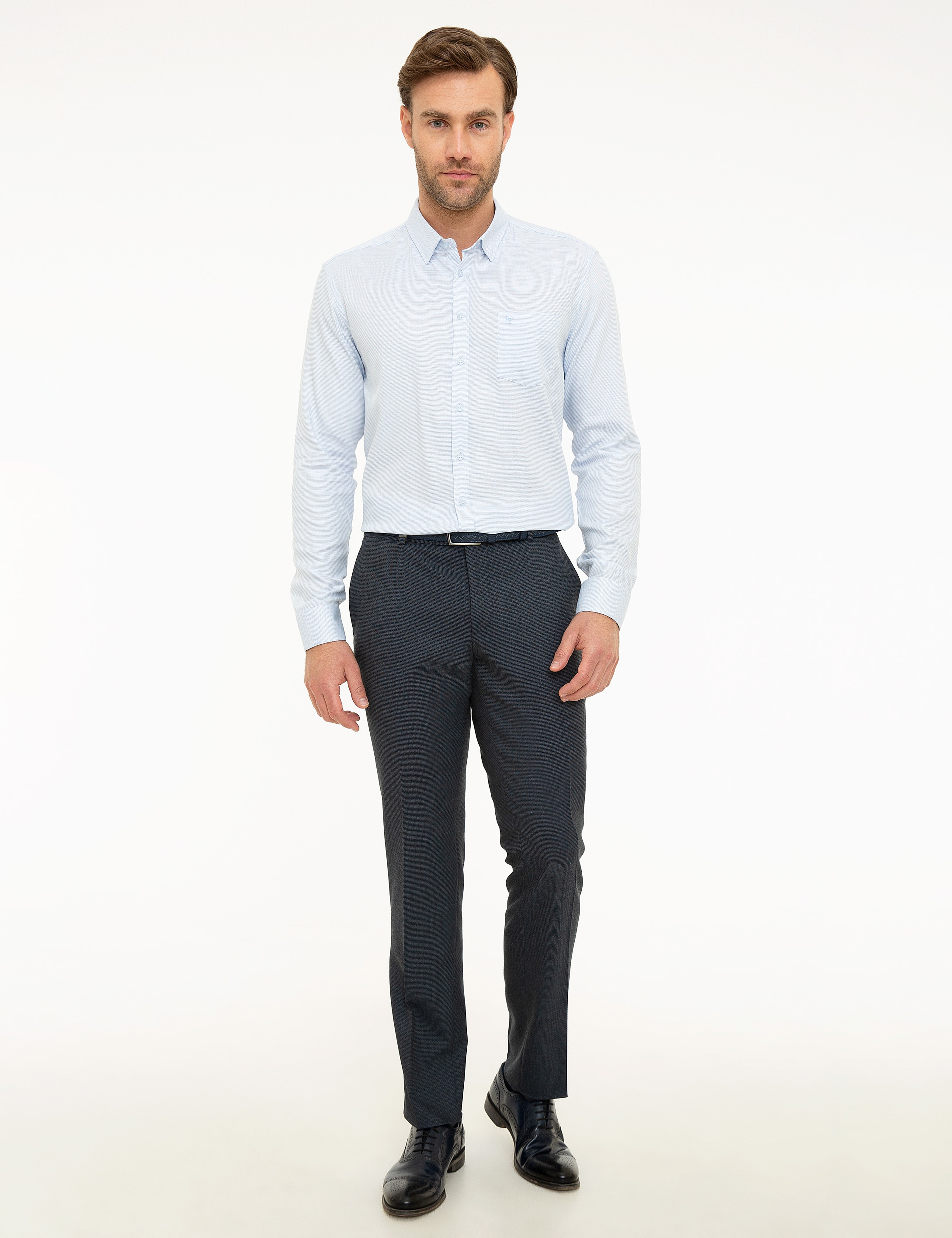 Mavi Regular Fit Uzun Kollu Gömlek - Image 4