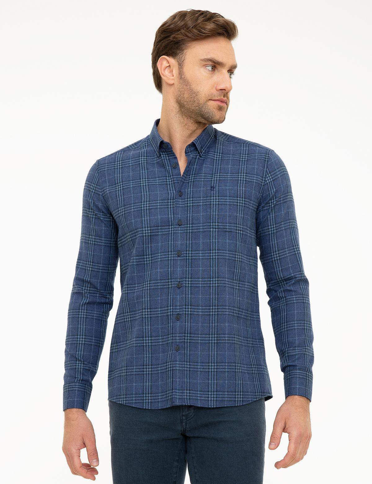 Lacivert Regular Fit Gömlek