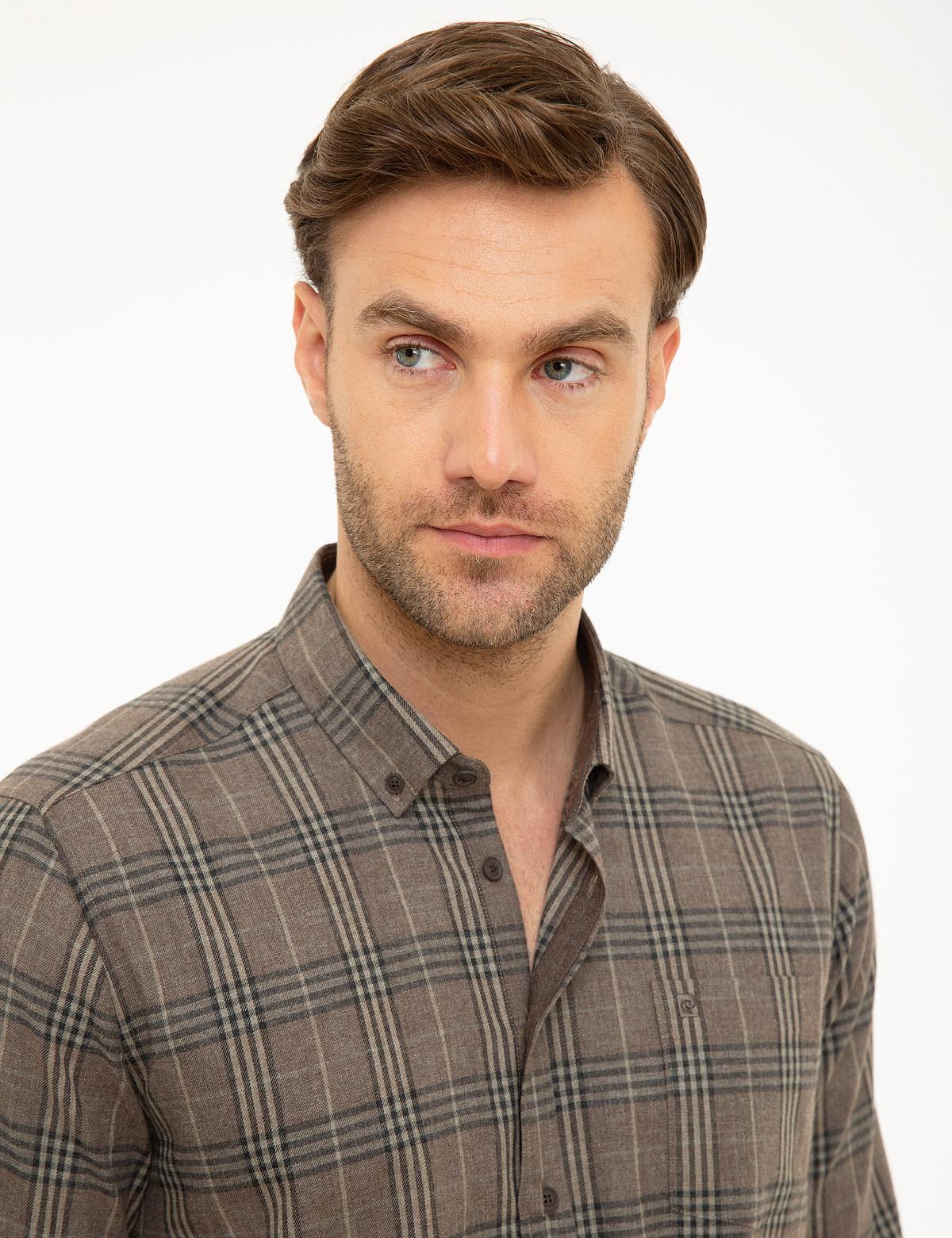 Kahverengi Regular Fit Gömlek