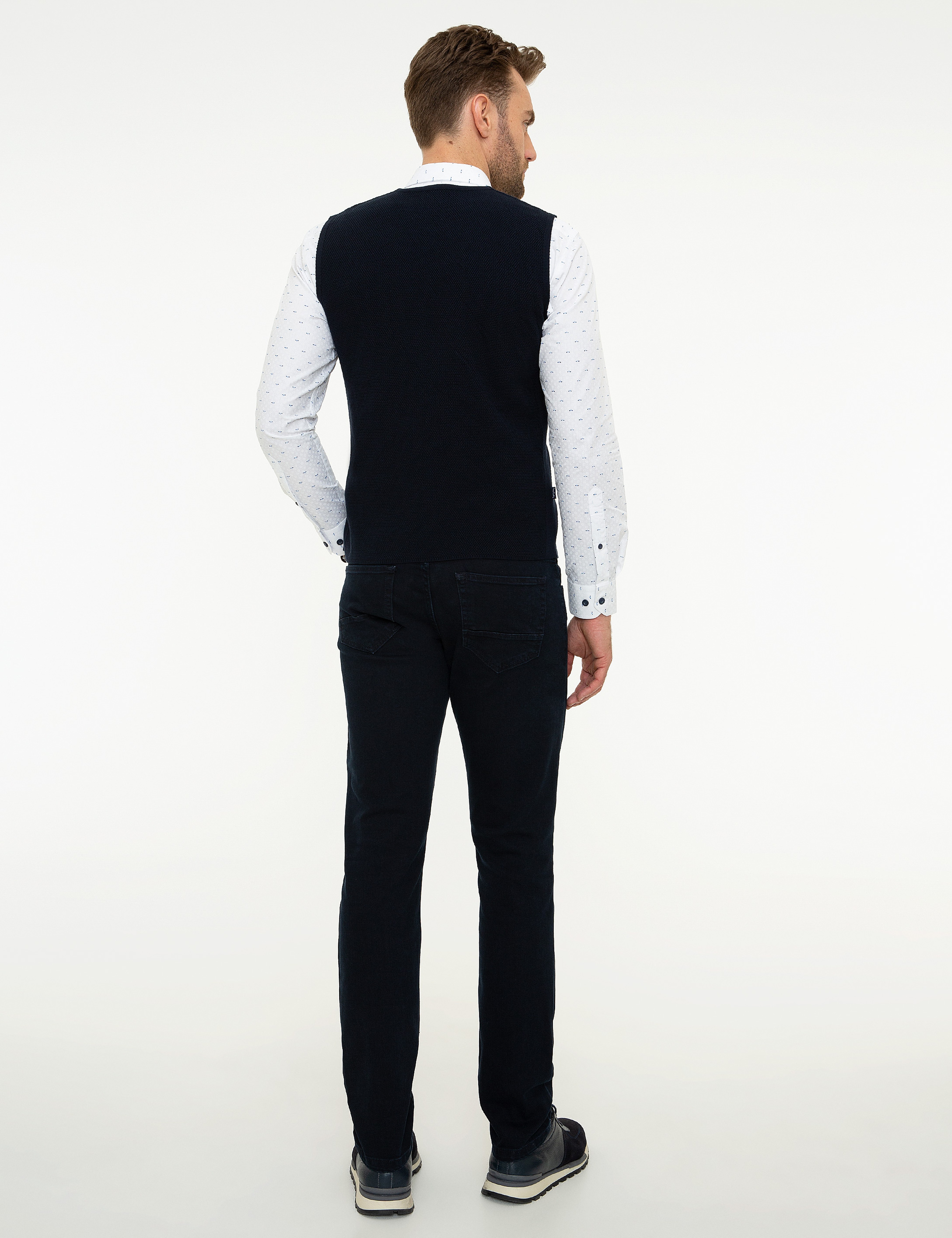 Lacivert Slim Fit Jean Pantolon - Image 3