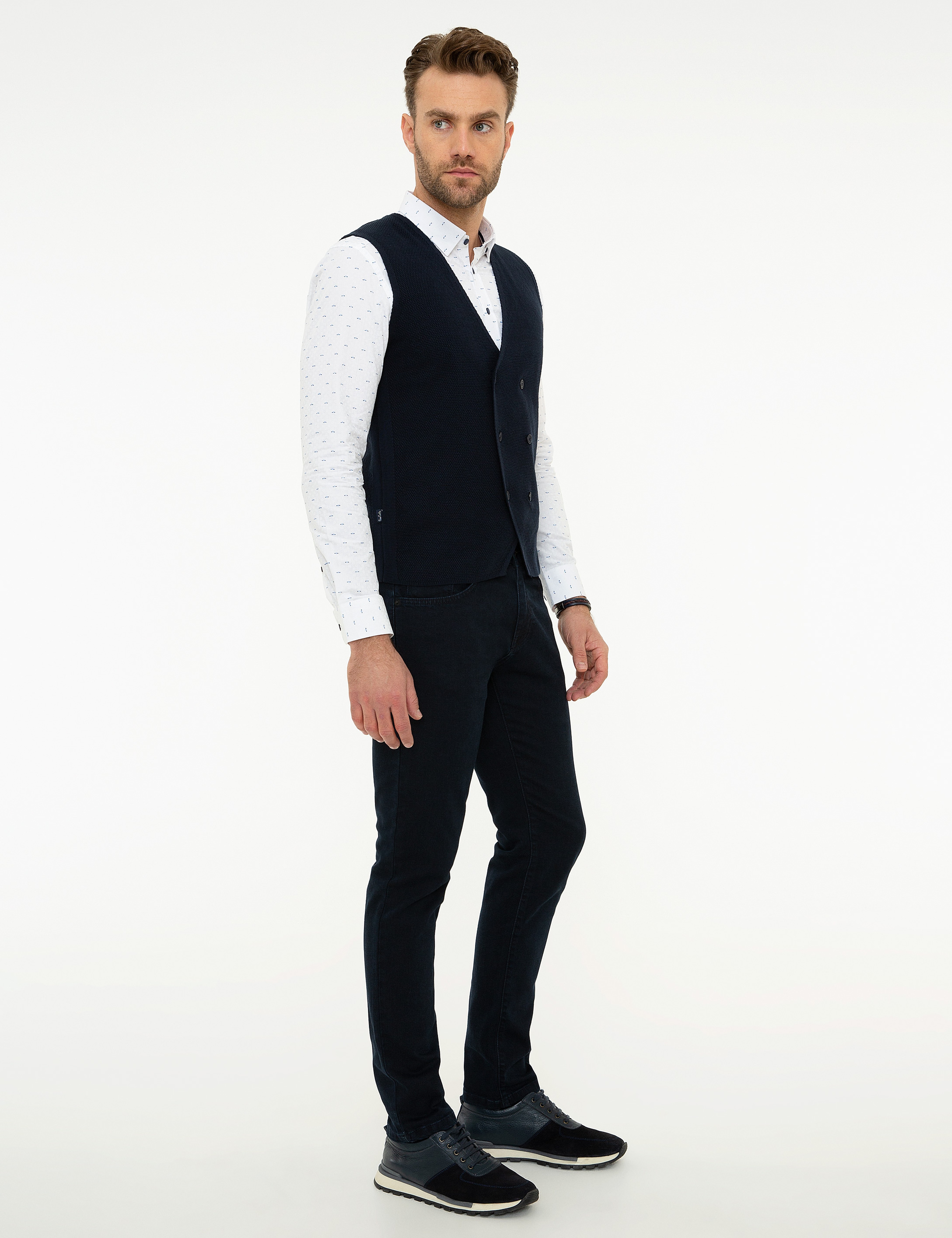 Lacivert Slim Fit Jean Pantolon - Image 2