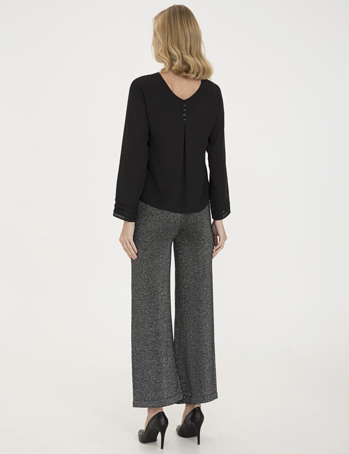 Siyah Uzun Kollu Bluz - 50209181007