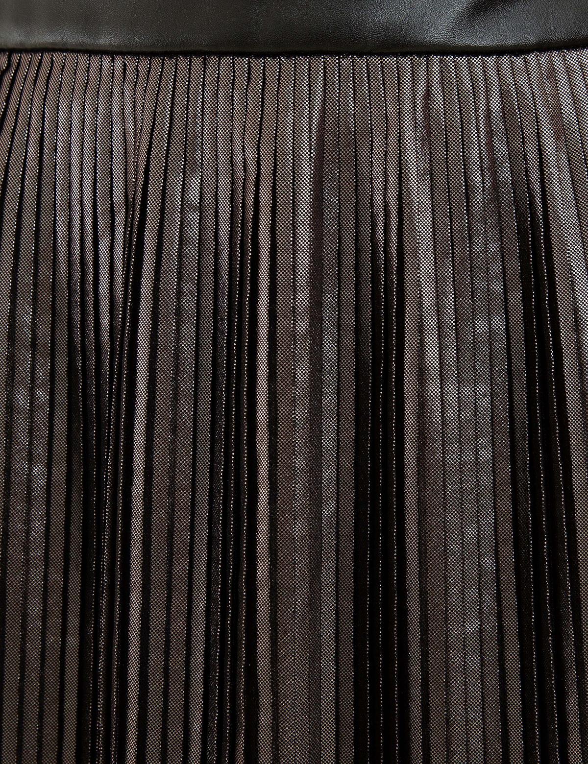 Koyu Gri Dokuma Etek - 50209375036