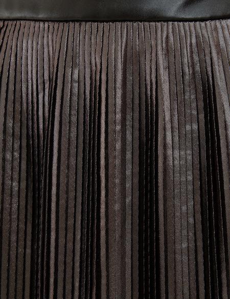 Koyu Gri Dokuma Etek - 50209375036