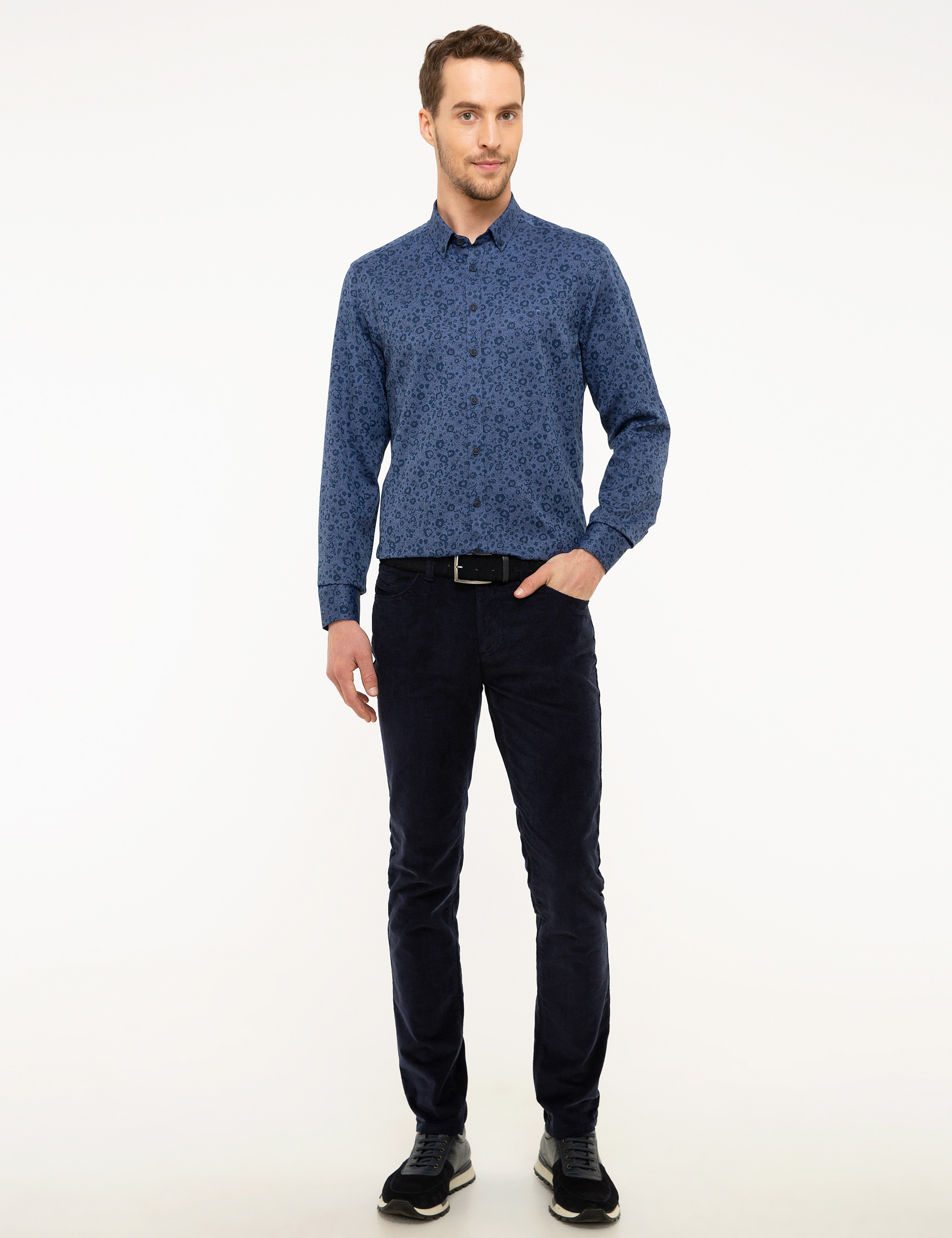 Lacivert Slim Fit Gömlek - Image 4