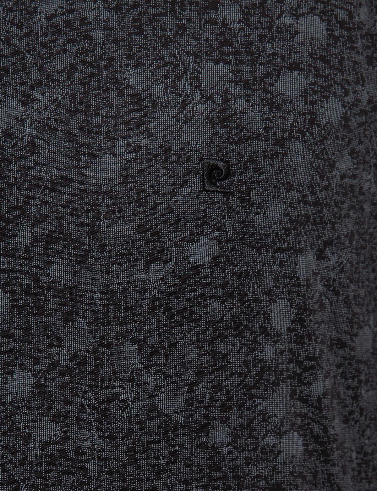 Gri Detaylı Koyu Lacivert Slim Fit Gömlek - 50209584001