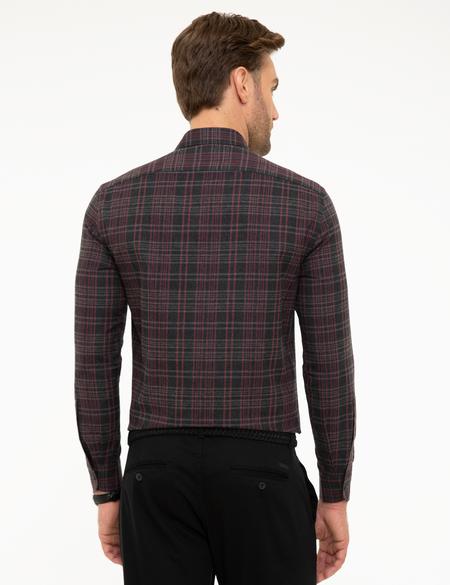 Bordo Slim Fit Gömlek - 50209651026