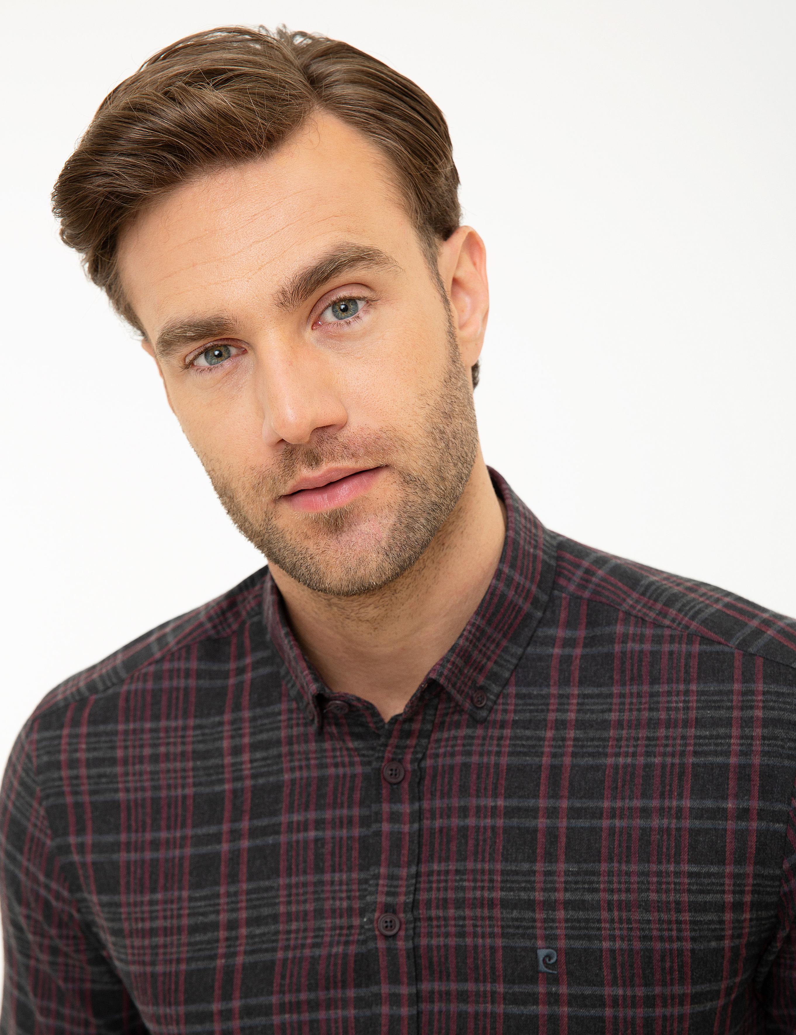 Bordo Slim Fit Gömlek