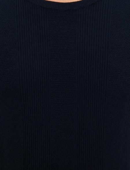 Koyu Lacivert Slim Fit Bisiklet Yaka Triko Kazak - 50210690044