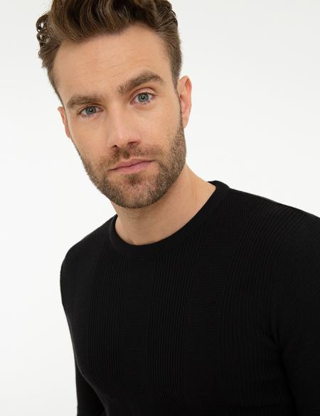 Siyah Slim Fit Kazak - 50210690054