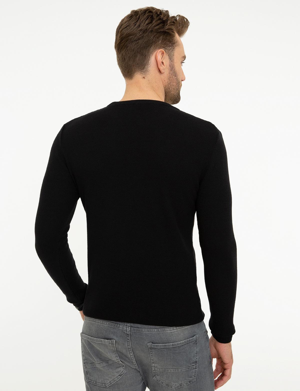 Siyah Slim Fit Kazak - 50210690054