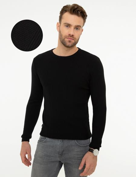 Siyah Slim Fit Kazak - 50210690054