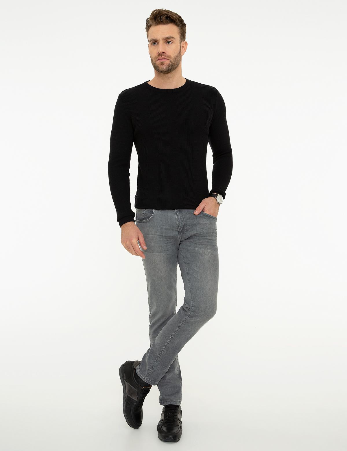 Siyah Slim Fit Kazak - 50210690054